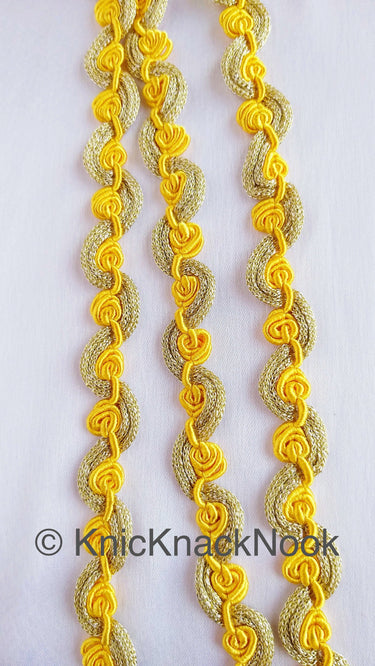 Shimmering Gold And Blue / Yellow / Coral Thread Floral Lace Trim, Rose Trim, Flower Roses